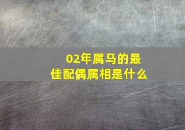 02年属马的最佳配偶属相是什么