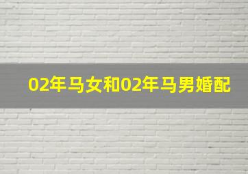 02年马女和02年马男婚配