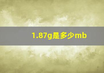 1.87g是多少mb