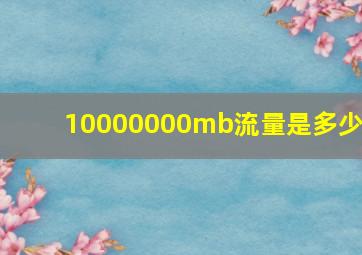 10000000mb流量是多少g