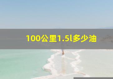 100公里1.5l多少油