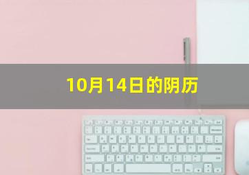 10月14日的阴历