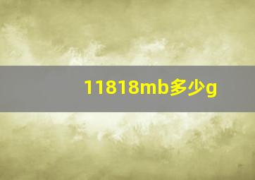 11818mb多少g