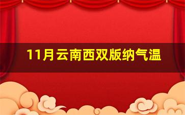 11月云南西双版纳气温