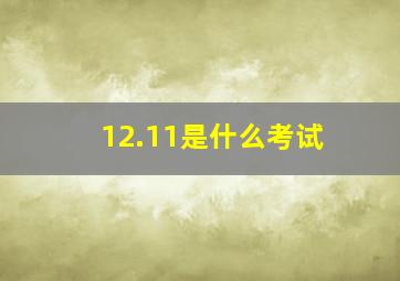 12.11是什么考试