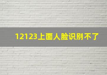 12123上面人脸识别不了