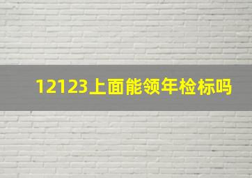 12123上面能领年检标吗