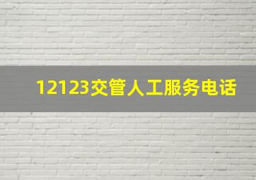 12123交管人工服务电话