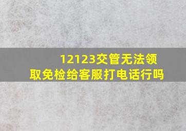 12123交管无法领取免检给客服打电话行吗