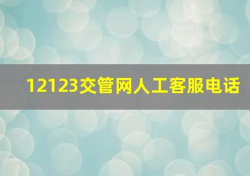 12123交管网人工客服电话