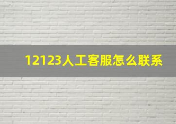 12123人工客服怎么联系