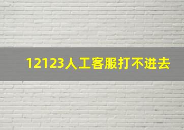 12123人工客服打不进去