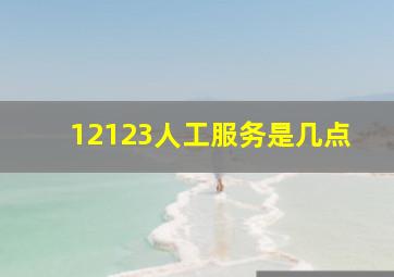 12123人工服务是几点