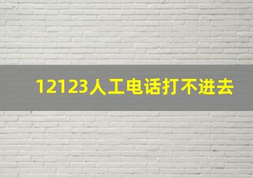 12123人工电话打不进去