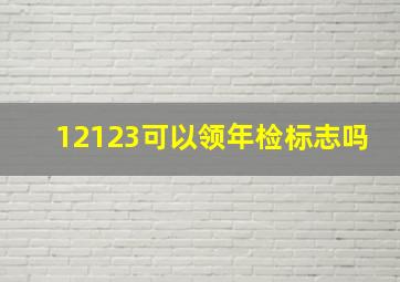 12123可以领年检标志吗