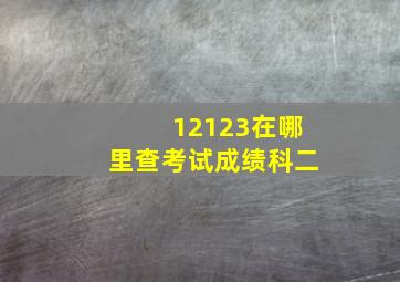 12123在哪里查考试成绩科二