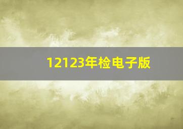 12123年检电子版