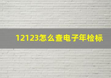 12123怎么查电子年检标