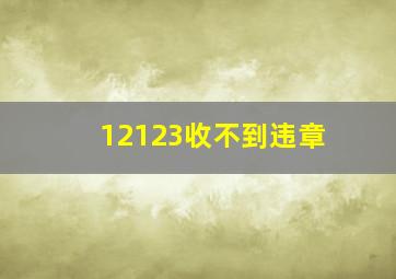 12123收不到违章