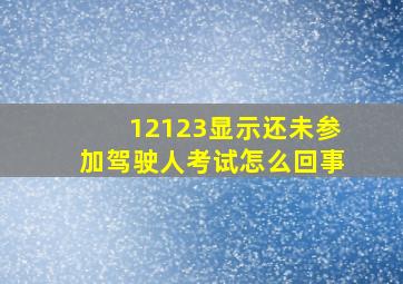 12123显示还未参加驾驶人考试怎么回事