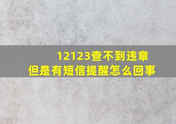 12123查不到违章但是有短信提醒怎么回事