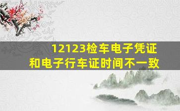 12123检车电子凭证和电子行车证时间不一致