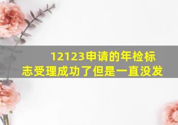 12123申请的年检标志受理成功了但是一直没发