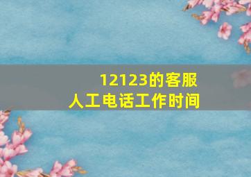 12123的客服人工电话工作时间