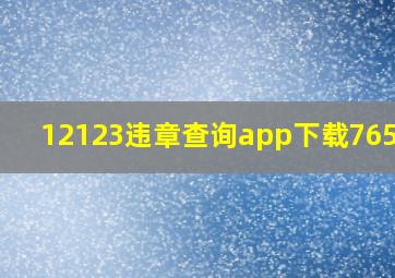 12123违章查询app下载765222