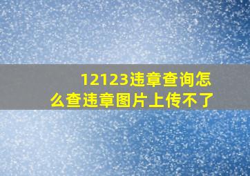 12123违章查询怎么查违章图片上传不了