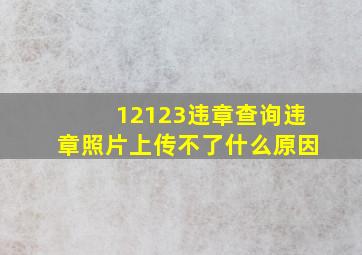 12123违章查询违章照片上传不了什么原因