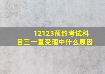 12123预约考试科目三一直受理中什么原因