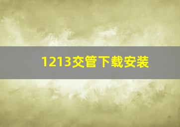 1213交管下载安装