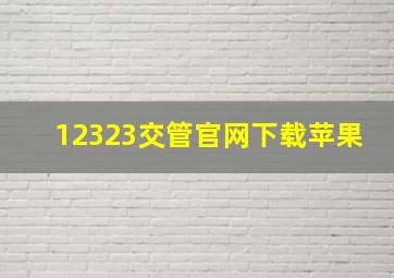 12323交管官网下载苹果