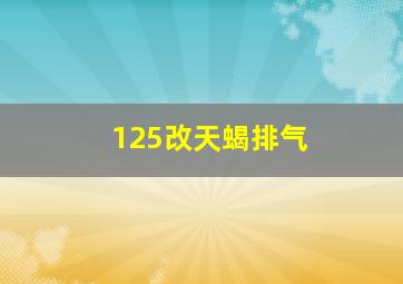 125改天蝎排气