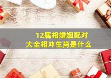 12属相婚姻配对大全相冲生肖是什么