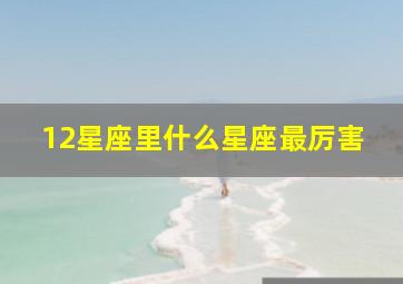 12星座里什么星座最厉害