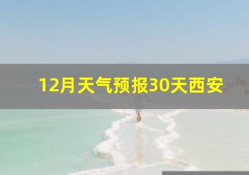 12月天气预报30天西安