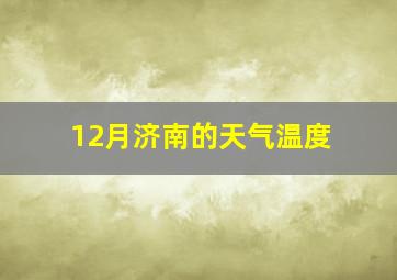 12月济南的天气温度