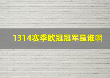 1314赛季欧冠冠军是谁啊