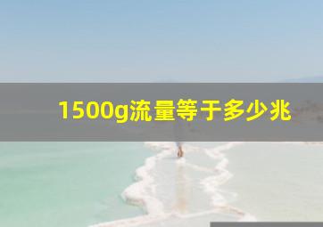 1500g流量等于多少兆