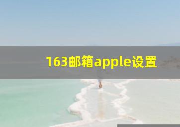 163邮箱apple设置