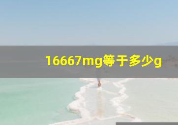 16667mg等于多少g