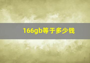 166gb等于多少钱