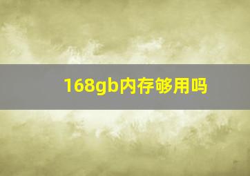 168gb内存够用吗