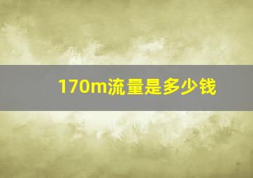 170m流量是多少钱