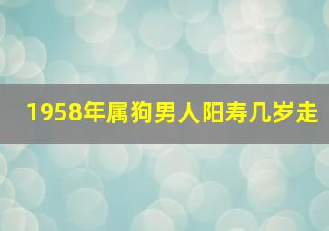 1958年属狗男人阳寿几岁走