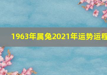 1963年属兔2021年运势运程