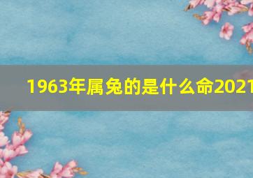 1963年属兔的是什么命2021