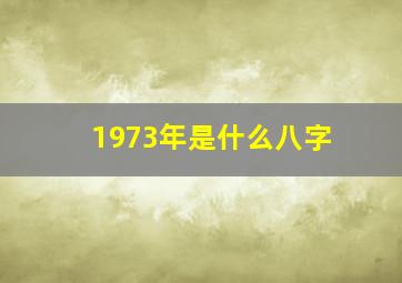 1973年是什么八字